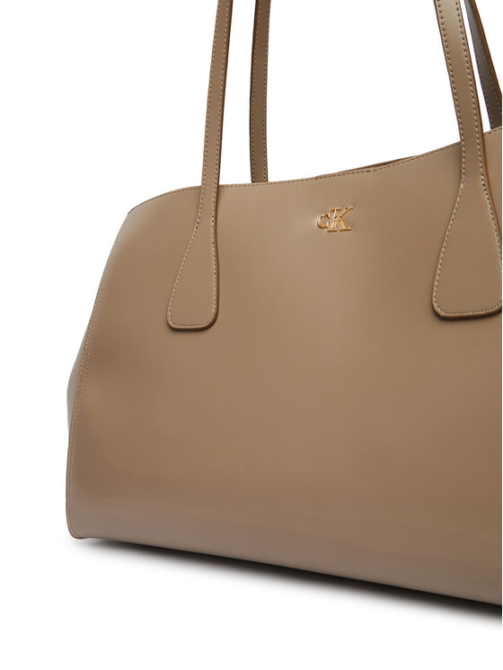 Calvin Klein Calvin Klein Soma Ck Snap Large Tote LV04F3502G Bēšs