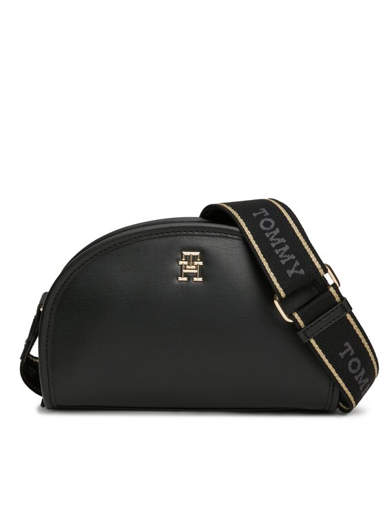 Tommy Hilfiger Tommy Hilfiger Geantă Th Monotype Half Moon Camera Bag AW0AW16774 Negru