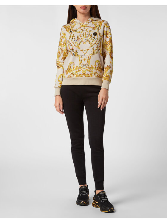 Plein Sport Plein Sport Bluza 21371 Beżowy Regular Fit