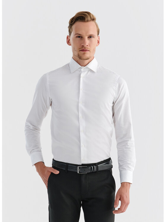 Pako Lorente Pako Lorente Koszula P000B-1X-575 Biały Slim Fit