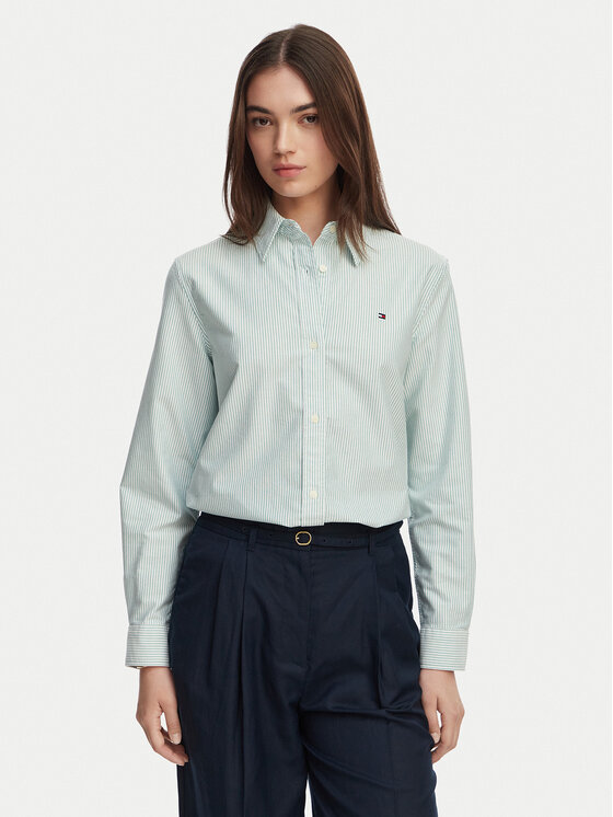 Tommy Hilfiger Tommy Hilfiger Košile WW0WW46111 Světle zelená Relaxed Fit