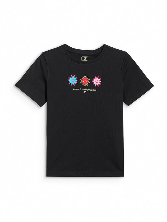 4F 4F T-Shirt MOVE OUTSIDE Czarny Regular Fit