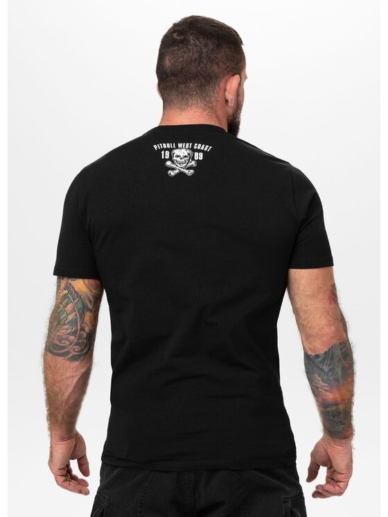 PITBULL PITBULL T-Shirt Koszulka męska Slim Fit OLDSCHOOL RAZOR XL Czarny Regular Fit