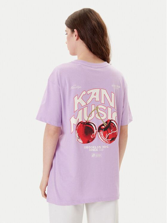 Karl Kani Karl Kani T-Shirt Cherry Print PD00005461 Fioletowy Oversize