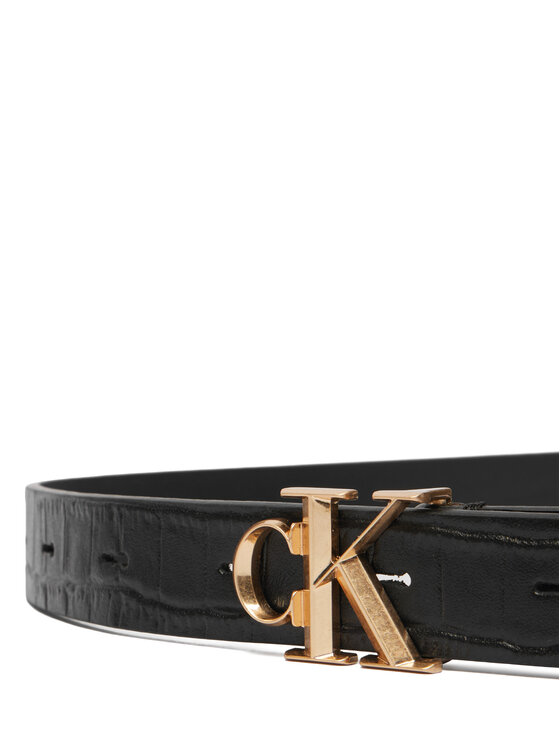Calvin Klein Calvin Klein Ženski remen Facet Ck Buckle Pebble LV04F7102G Crna