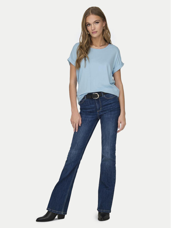 ONLY ONLY Tricou Moster 15106662 Albastru celest Regular Fit
