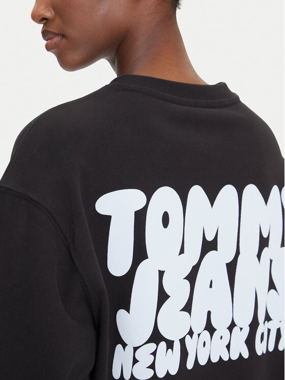Tommy Jeans Tommy Jeans Pulóver DW0DW21345 Fekete Relaxed Fit