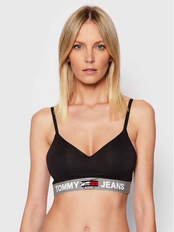 Tommy Jeans Trikotni Nedrček Lift UW0UW02719 Črna