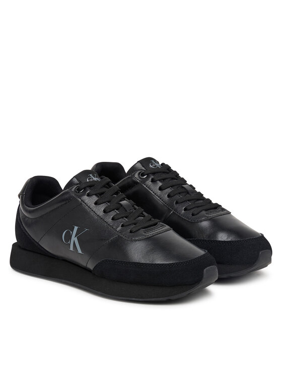 Calvin Klein Calvin Klein Sneakers Retro Runner Ess Lth-Sue HW0HW03248 Negru