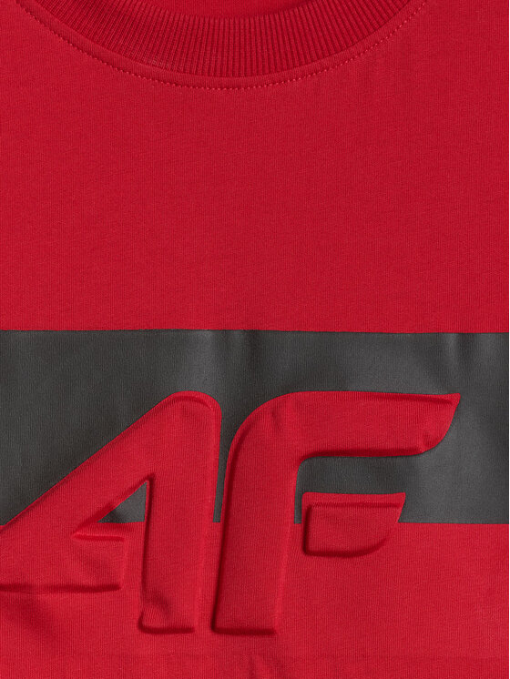 4F 4F T-Shirt SPORTS CLUB Czerwony Regular Fit