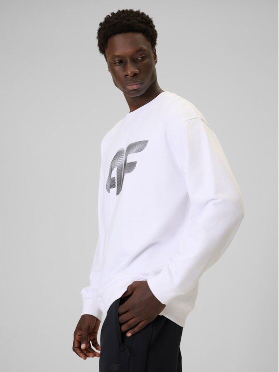 4F 4F Felpa 4FRAW25TSWSM2493-10S Bianco Regular Fit