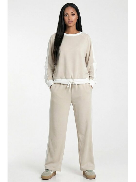 FIGL FIGL Φόρμα M1314 Μπεζ Straight Fit