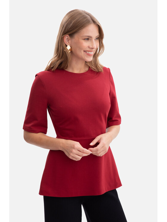 BeWear BeWear Bluzka B305 Bordowy Baggy Fit