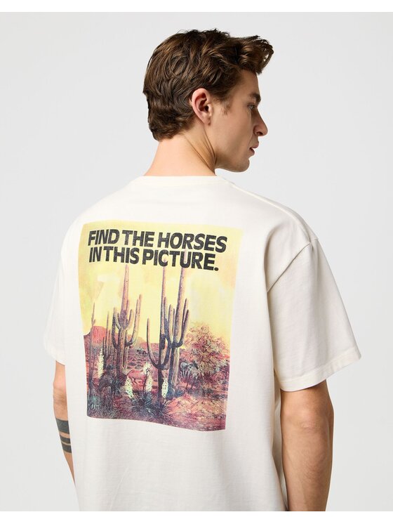 Wrangler Wrangler T-shirt VINTAGE TEE Bianco Regular Fit