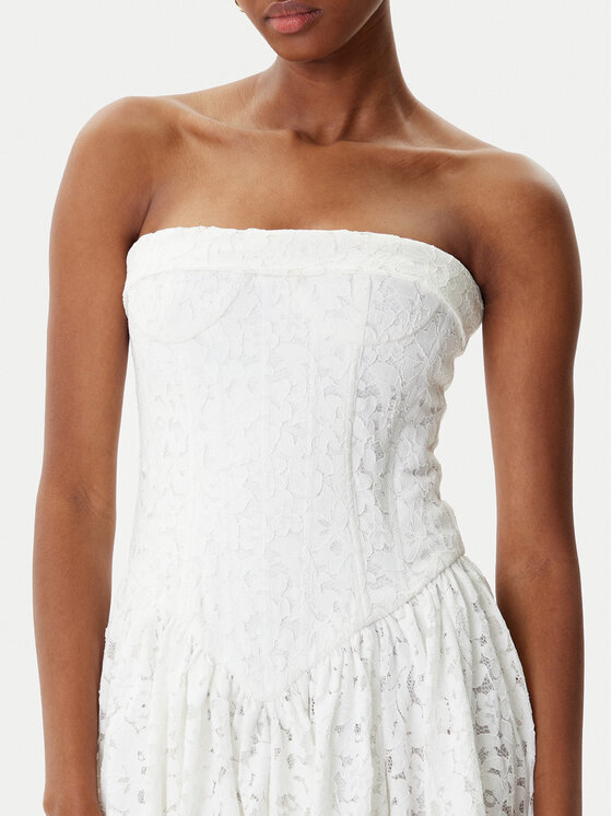 Bardot Bardot Koktejlové šaty Felicidad Strapless 59843DB Biela Regular Fit