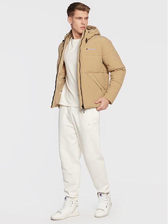 Champion Champion Зимно яке Script Logo 218083 Бежов Regular Fit