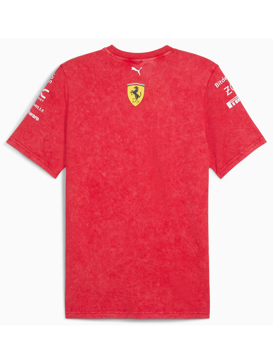 Puma Puma T-Shirt Scuderia Ferrari Desert Sun Las Vegas GP Czerwony Regular Fit