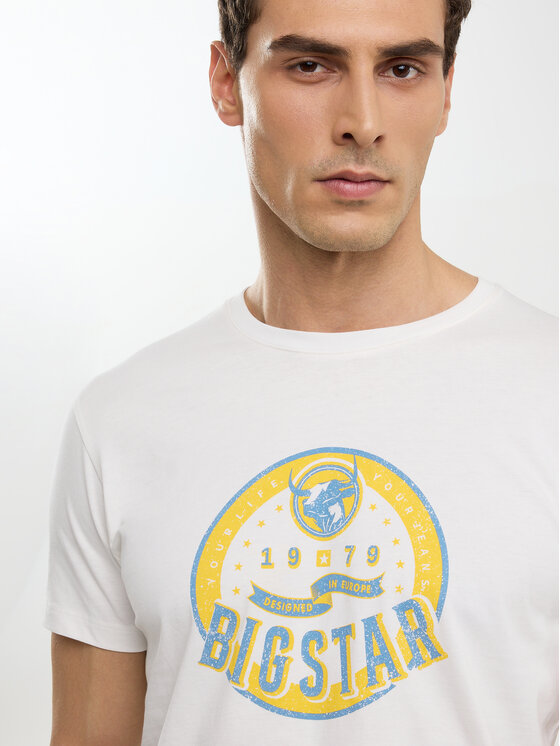 BIG STAR BIG STAR T-Shirt STELIAN Biały Basic Fit