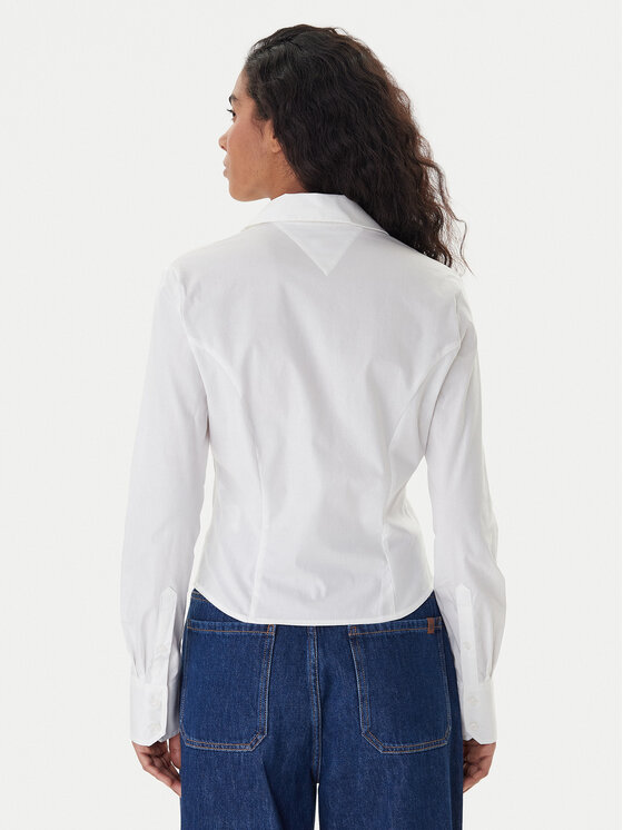 Tommy Jeans Tommy Jeans Košeľa Baby DW0DW22604 Biela Slim Fit