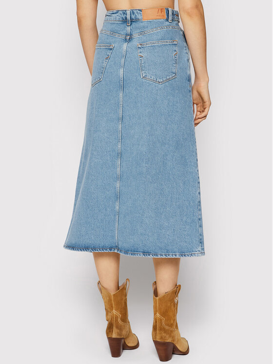 Selected Femme Selected Femme Farmer szoknya Coco 16083287 Kék Structured Fit