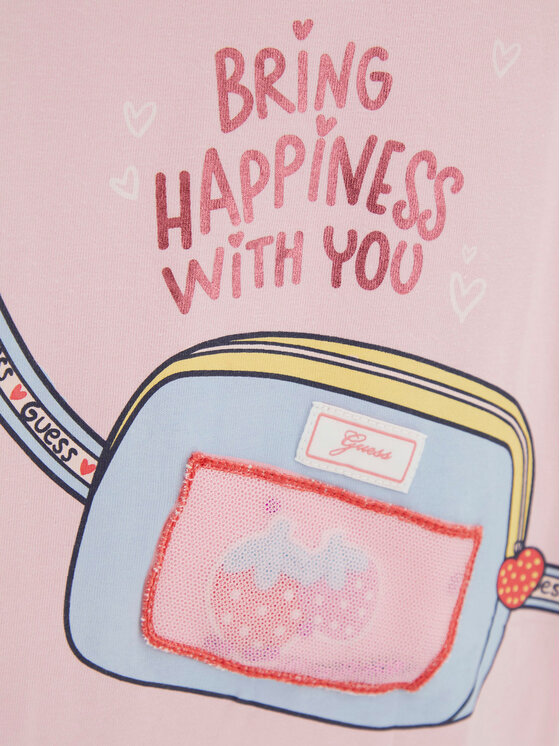 Guess Guess T-Shirt K6GI06 K6YW4 Ροζ Regular Fit