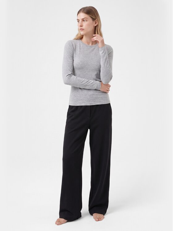 BASICLO BASICLO Longsleeve W-2253-25 Szary Slim Fit