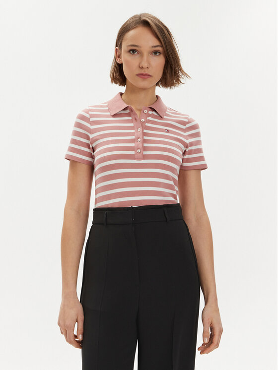 Tommy Hilfiger Tricou polo 1985 WW0WW39530 Roz Slim Fit