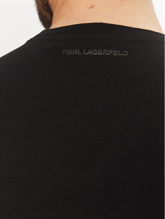 KARL LAGERFELD KARL LAGERFELD T-krekls 755095 551251 Melns Regular Fit