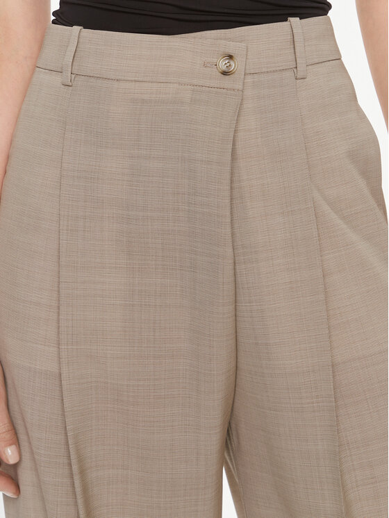BOSS Boss Riidest püksid Tenly 50505608 Beež Straight Fit