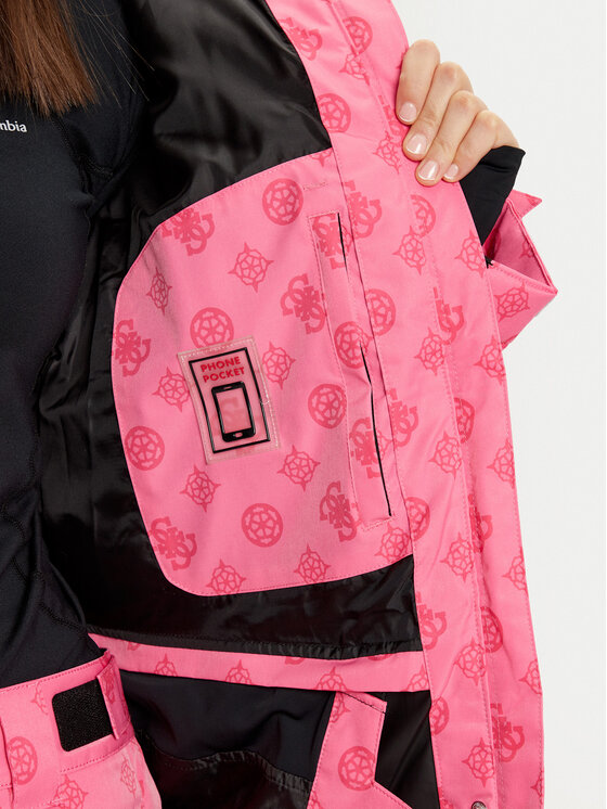 Guess Guess Скиорско яке W4PL3N WH0K0 Розов Regular Fit