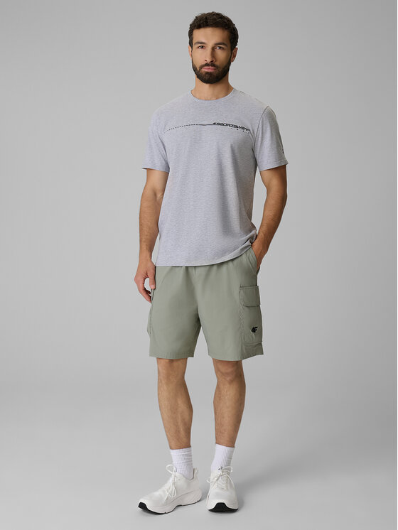 4F 4F T-Shirt BRAND CODE Szary jasny Regular Fit