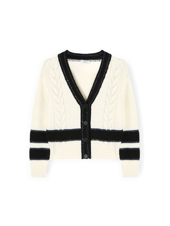 Motivi Motivi Cardigan M037W003712N0S1 Bianco Regular Fit