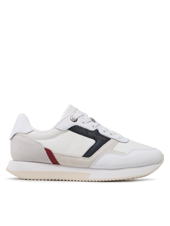 Tommy Hilfiger Bianco Polyurethane Men Sneaker