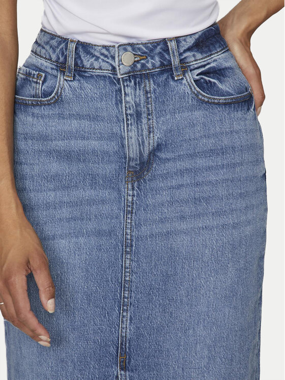 Vila Vila Jeans krilo Jaf 14099736 Modra Regular Fit