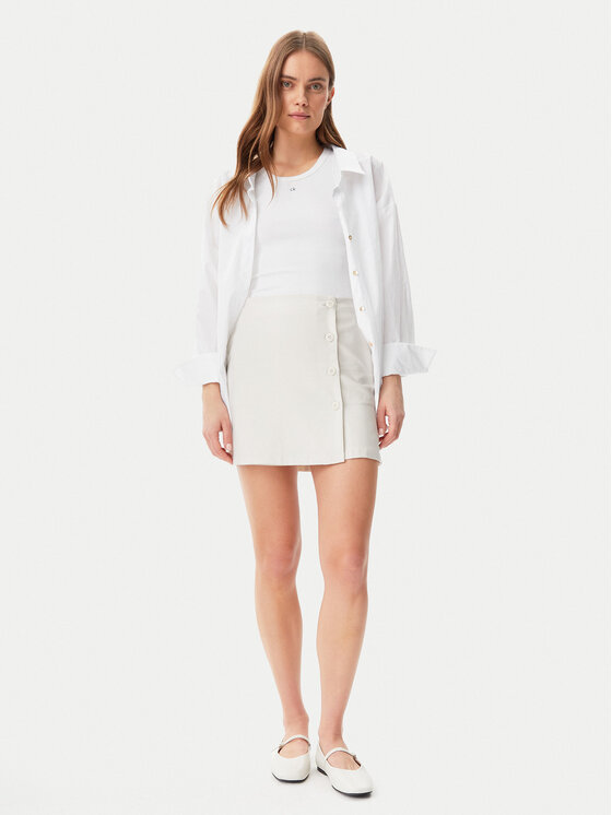Calvin Klein Jeans Calvin Klein Jeans Cпідниця-міні J20J225328 Écru Regular Fit
