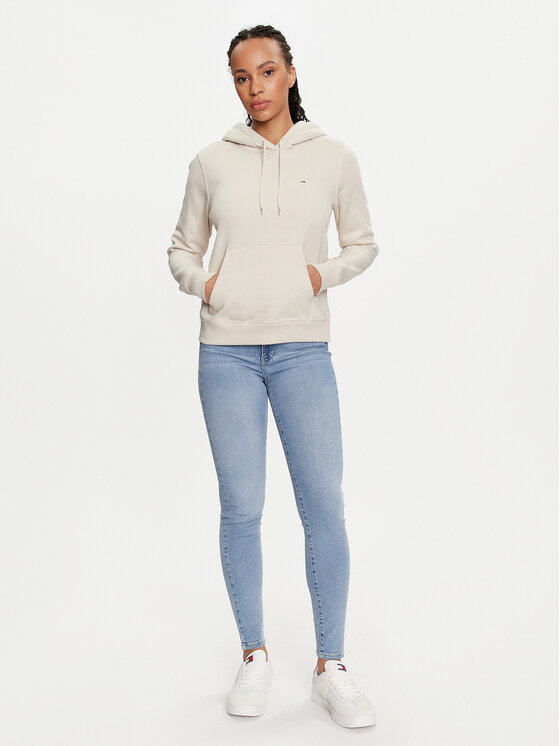 Tommy Jeans Tommy Jeans Majica dugih rukava Flag DW0DW19727 Bež Regular Fit