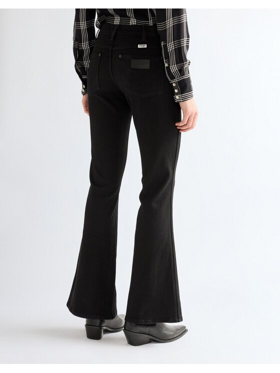 Wrangler Wrangler Jeansy MONTANA Czarny Wide Leg