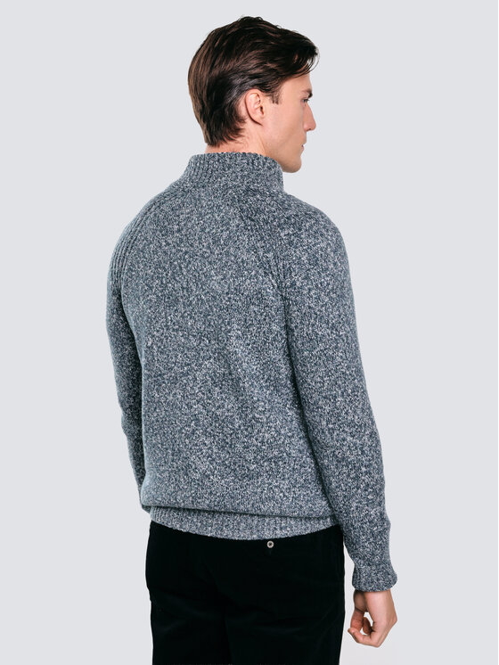 BIG STAR BIG STAR Sweter DIONIS Niebieski Basic Fit