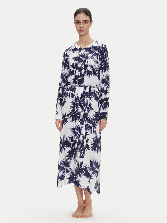 DKNY DKNY Rochie tip cămașă YI00052 Bleumarin Regular Fit