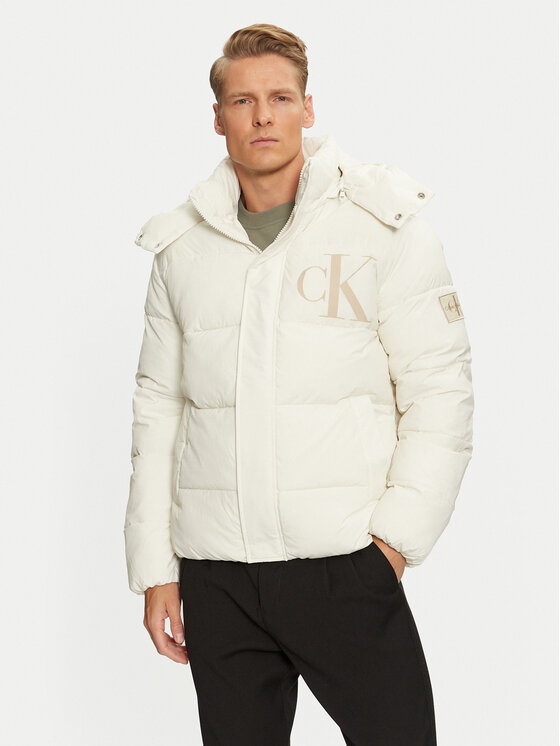 Calvin Klein Jeans Calvin Klein Jeans Žieminė striukė J30J326104 Écru Regular Fit
