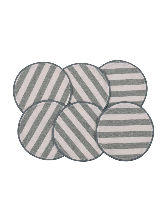 Roseberry Home Roseberry Home Podkładka na stół Mini Toile de Jouy Green & Stripes Zielony