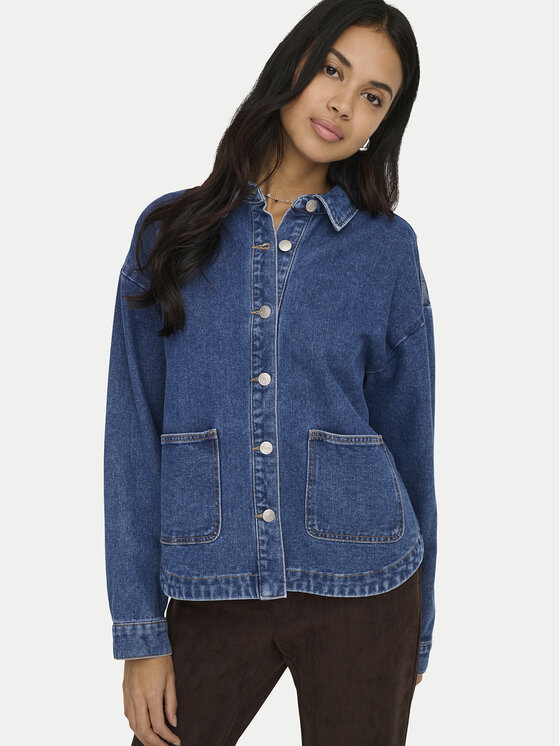ONLY ONLY Giacca di jeans Lara 15372651 Blu scuro Regular Fit