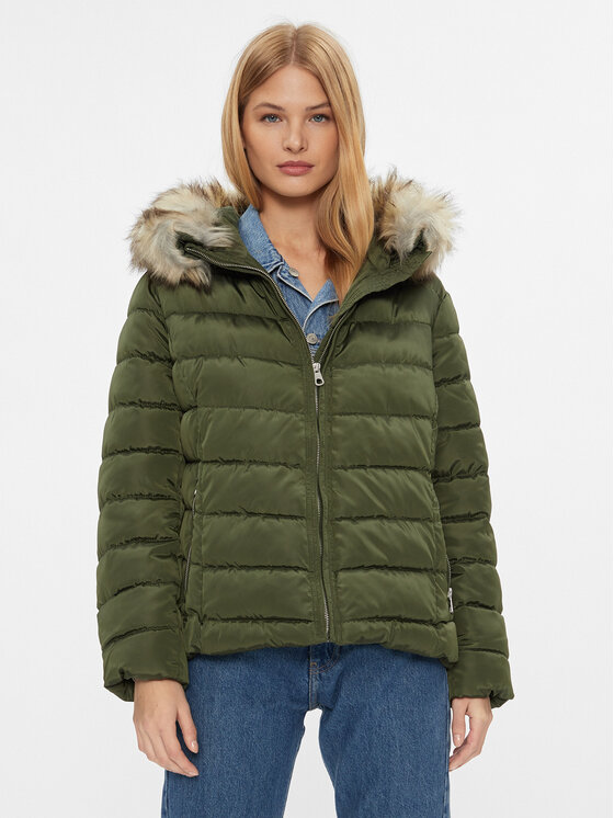 ONLY Carmakoma ONLY Carmakoma Zimska jakna 15305702 Zelena Regular Fit