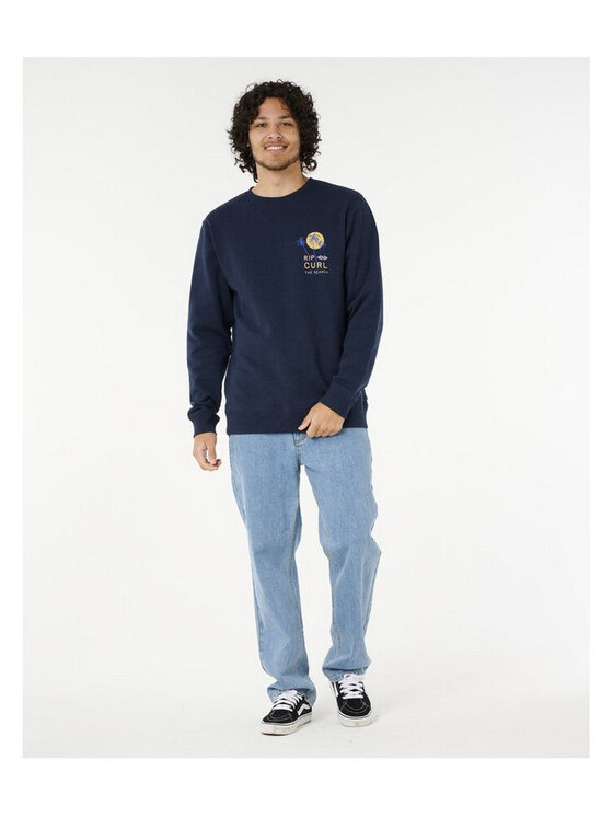 Rip Curl Rip Curl Bluza Aots - Cody Welsh Crew Granatowy Relaxed Fit