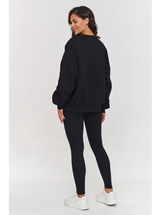 Makadamia Makadamia Dres A1 Czarny Loose Fit