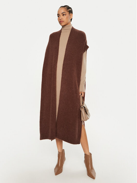 Dixie Dixie Kardigan M277K007A Smeđa Relaxed Fit