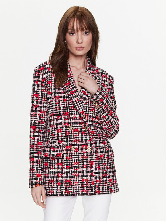 Pinko Blazer 100642 A0N2 Roșu Regular Fit 100642 imagine noua
