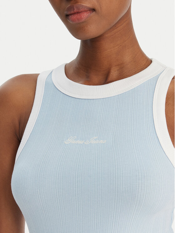 Guess Jeans Guess Jeans Top W6GPZ8 KF641 Himmelblau Slim Fit