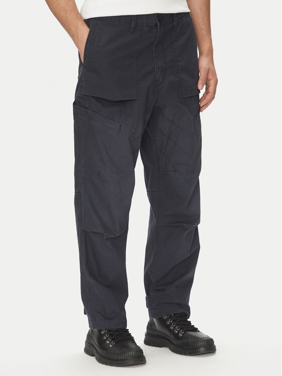 G-Star Raw Bavlnené nohavice Fatigue 3D D26196-D387 Tmavomodrá Relaxed Fit