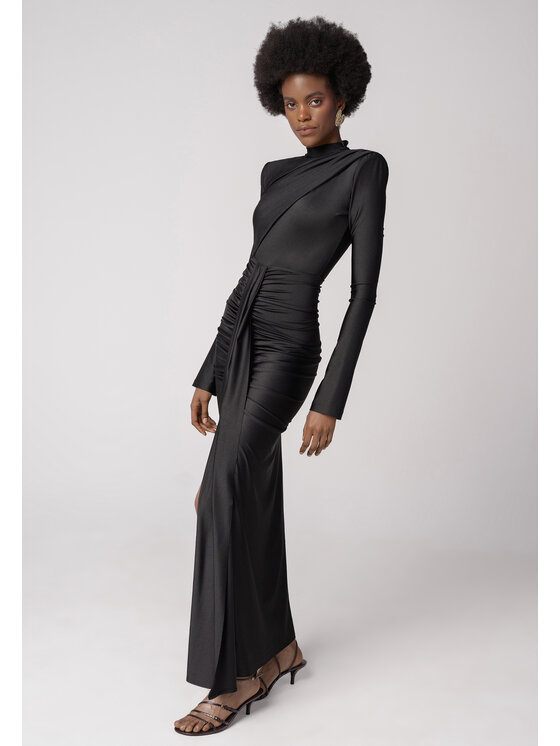 sax35th sax35th Sukienka wieczorowa ALISE Czarny Slim Fit